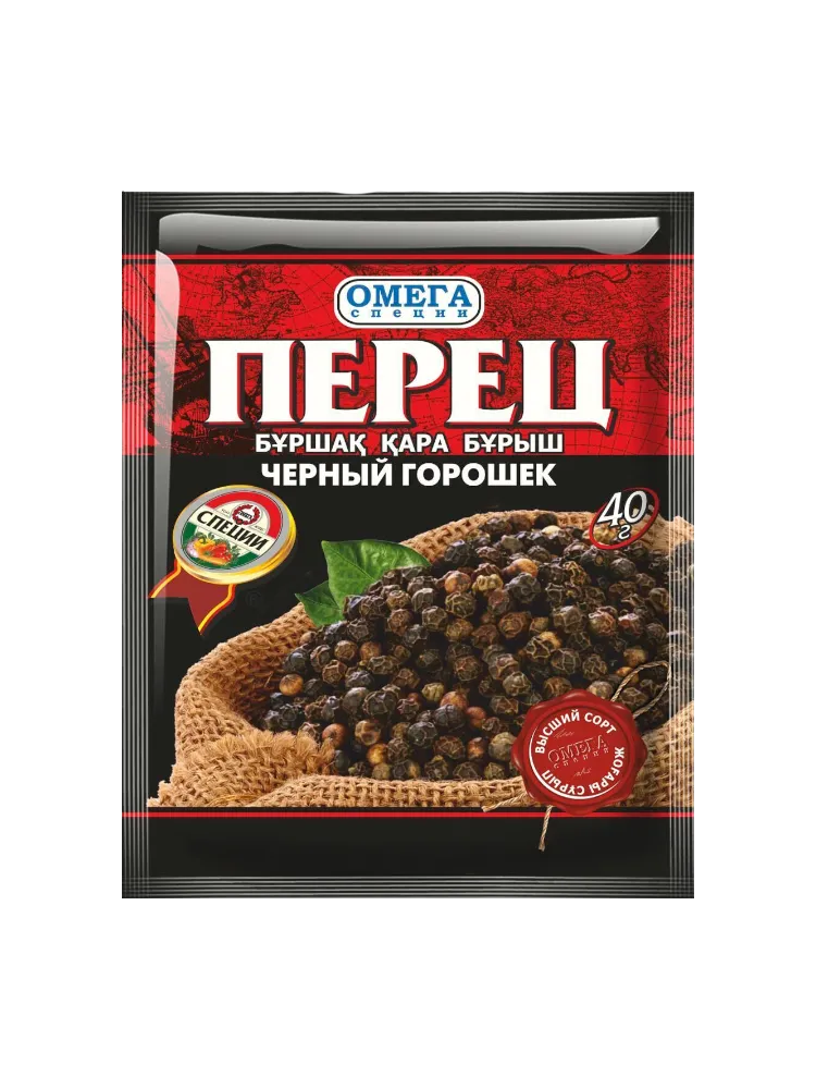 ПЕРЕЦ ОМЕГА 40Г ЧЕРНЫЙ ГОРОШЕК
