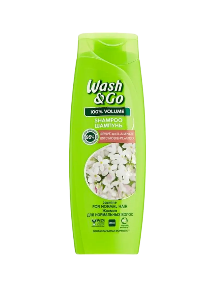 ШАМПУНЬ WASH&GO Д/НОРМАЛЬНЫХ ВОЛОС ЖАСМИН 360МЛ(6)