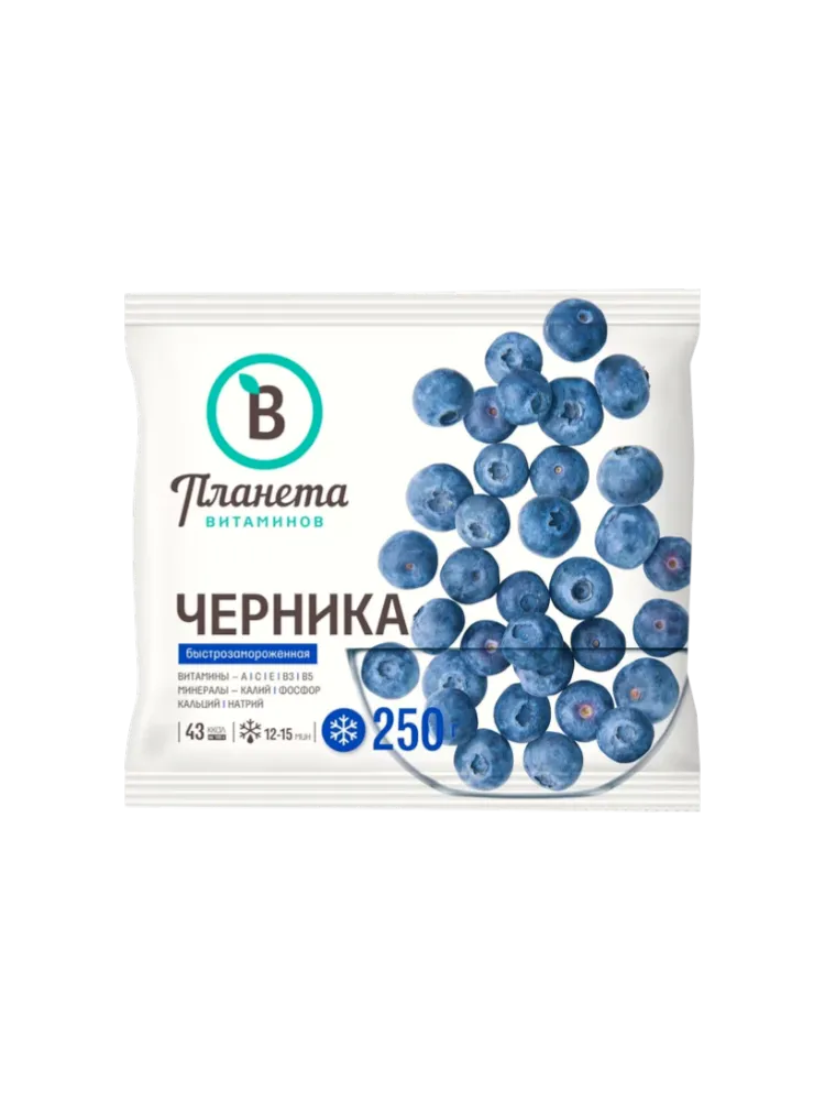 ЧЕРНИКА ПЛАНЕТА ВИТАМИНОВ 250Г