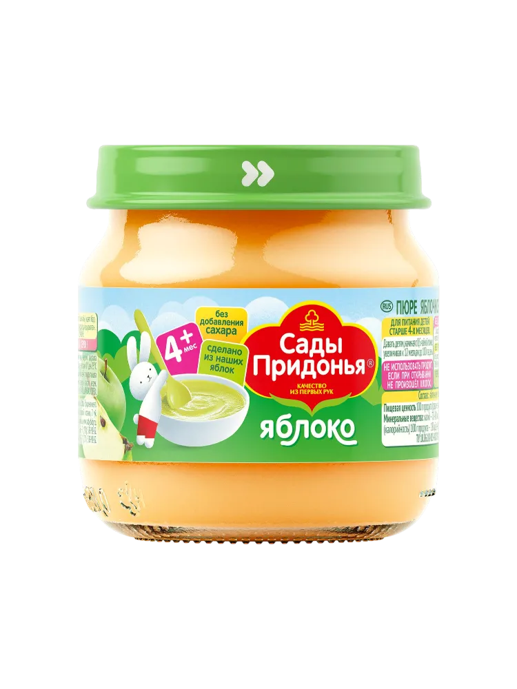 ПЮРЕ САДЫ ПРИДОНЬЯ 80Г ЯБЛОЧНОЕ СТ/Б