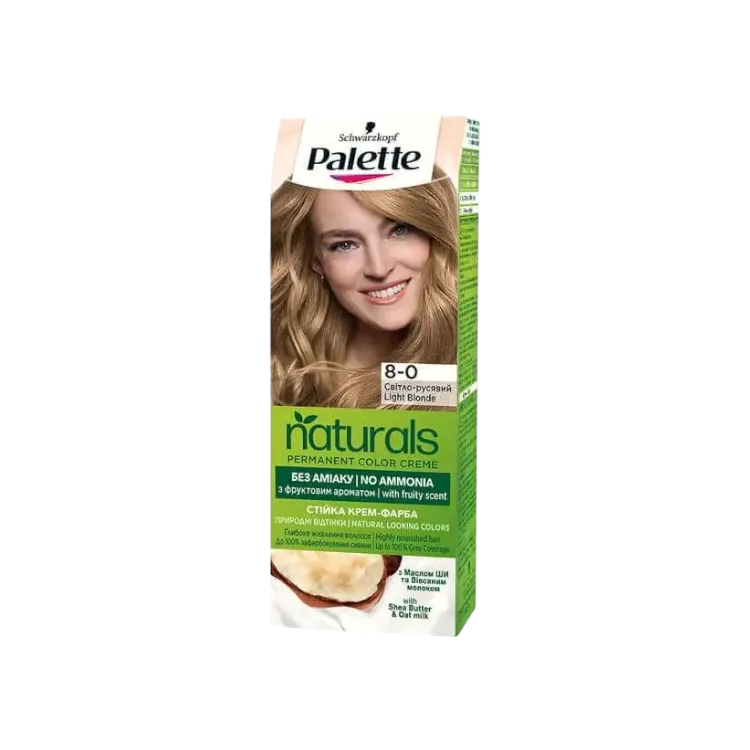 КРАСКА PALETTE NATURALS Д/ВОЛОС 8-0 СВЕТЛО-РУСЫЙ - фото 1