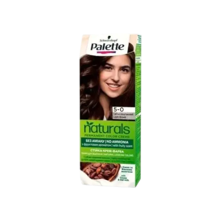 КРАСКА PALETTE NATURALS Д/ВОЛОС 5-0 СВЕТЛО-КАШТАНОВЫЙ - фото 1