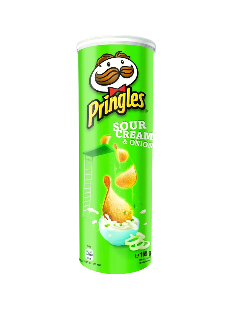 ЧИПСЫ PRINGLES 165Г СМЕТАНА/ЛУК - фото 1