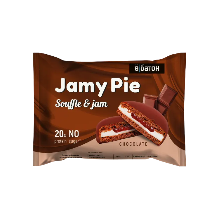 ПЕЧЕНЬЕ JAMY PIE SOUFFLE AND JAM 60Г ШОКОЛАДНЫЙ КРЕМ