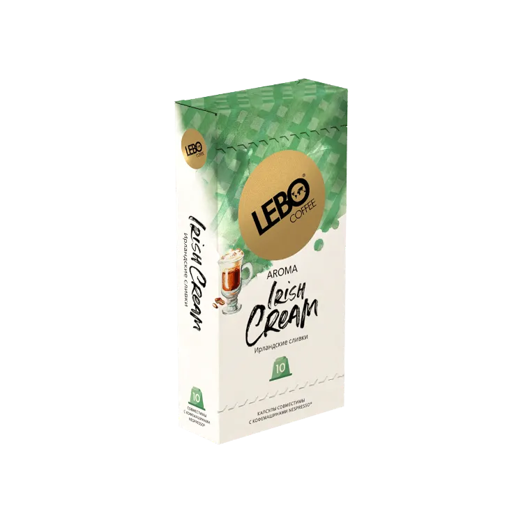 КОФЕ LEBO IRISH CREAM 5,5Г*10ШТ МОЛОТЫЙ С АРОМАТОМ ИРЛАНДСКИХ СЛИВОК