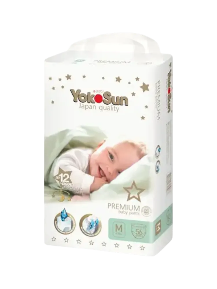 Подгузники-Трусики YokoSun  Premium M (6-10 кг) 56 шт