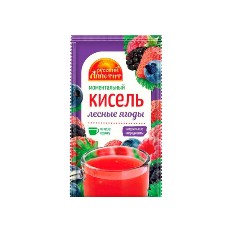 РУССКИЙ АППЕТИТ КИСЕЛЬ 30 ГР ЛЕСНЫЕ ЯГОДЫ 