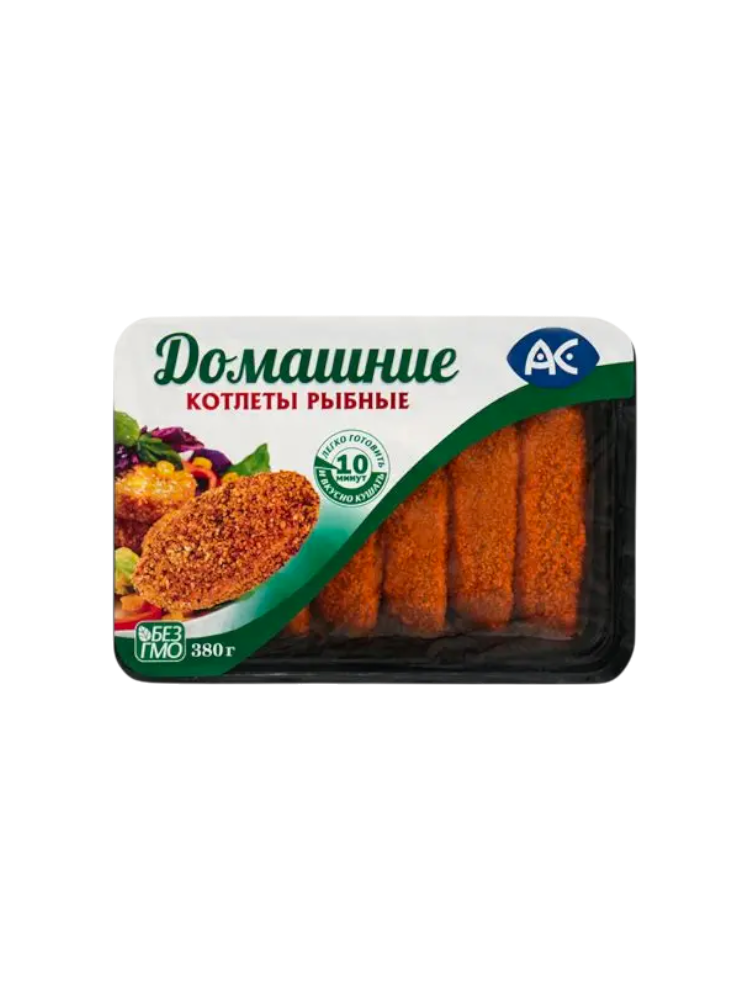 АС КОТЛЕТЫ РЫБНЫЕ 380Г ДОМАШНИЕ С/М