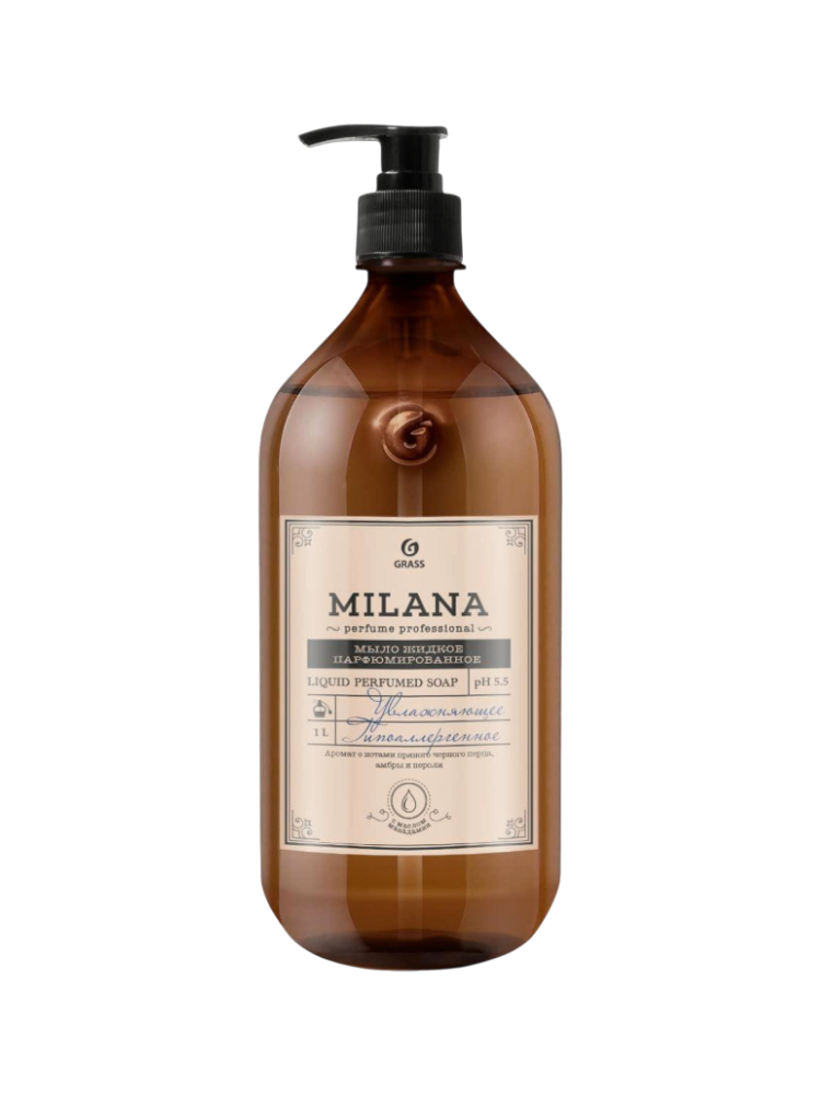 МЫЛО ЖИДКОЕ GRASS 1000МЛ MILANA PERFUME PROFESSIONAL ПАРФЮМИР