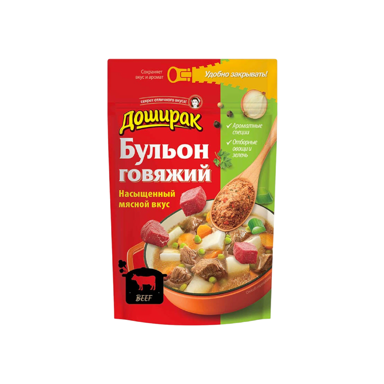 БУЛЬОН ДОШИРАК 90Г СО ВКУСОМ ГОВЯДИНЫ