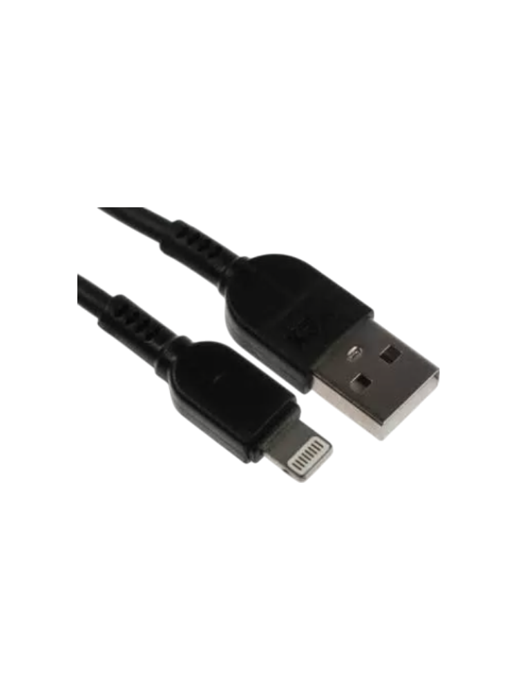 USB -кабель GERFFINS GFPRO-CAB-AL-BLACK, Lightning MFI, 1м, ПВХ, 2.4А, цвет черный