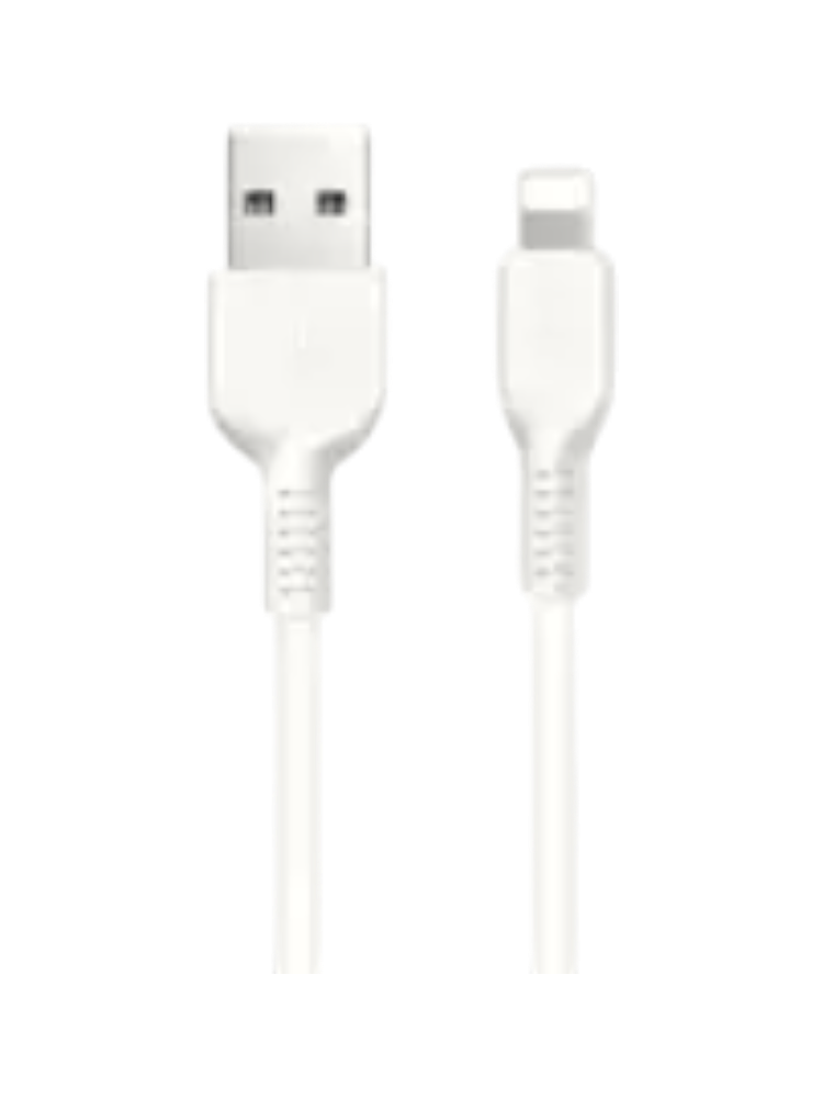 USB -кабель GERFFINS GFPRO-CAB-AL-WHITE, Lightning MFI, 1м, ПВХ, 2.4А, цвет белый