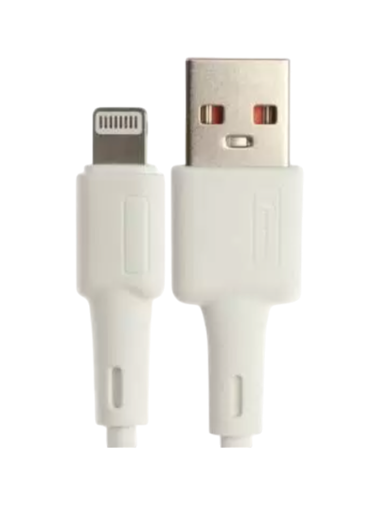 USB -кабель GERFFINS GFPRO-CAB-AL2-WHITE, Lightning MFI, 2м, ПВХ, 2.4А, цвет белый
