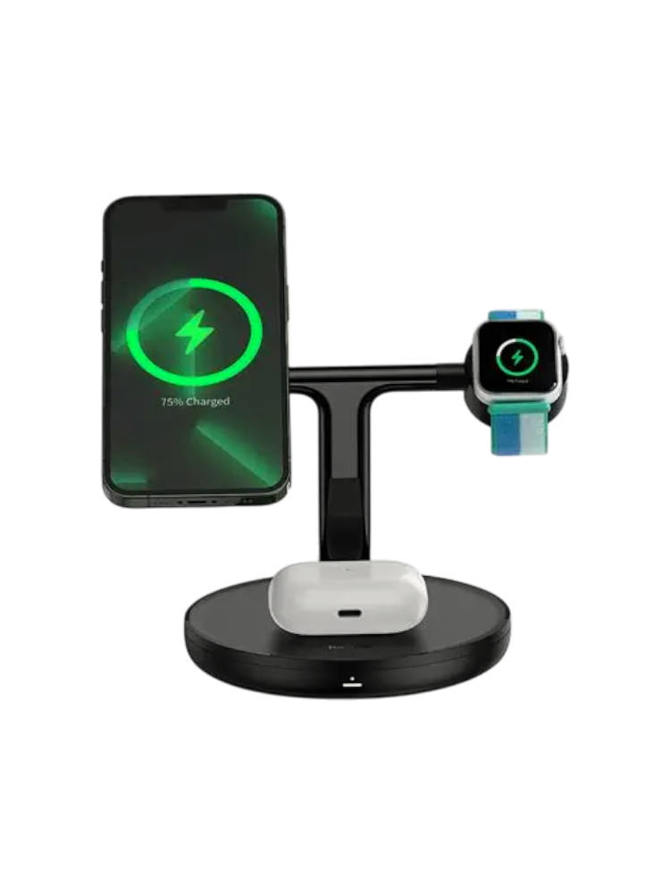 Беспроводные зарядные устройства (MagSafe for iPhone 12/13/14) Baseus Swan 3 in 1 Wireless Magnetic