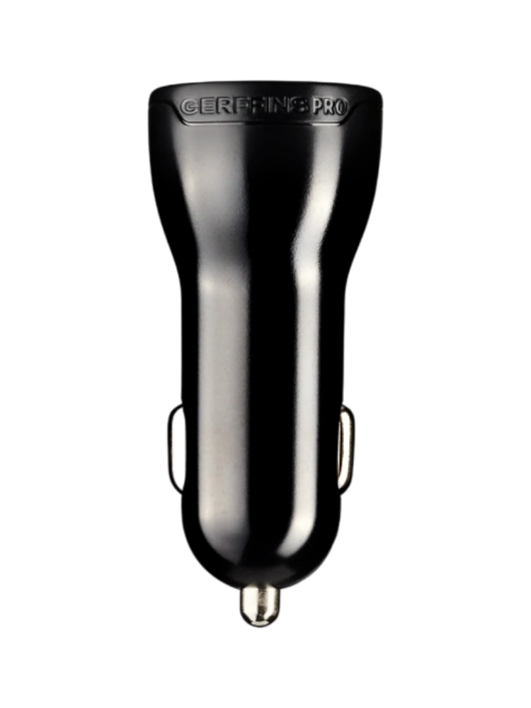 Зарядное устройство для авто GERFFINS GF-CAR-TYPEC-Black, 1xTypeC + USB A 2.1A, цвет черный