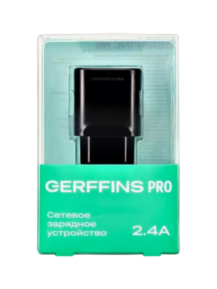 Зарядное устройство для авто GERFFINS GF-CAR-Micro-Black, 1хMicroUSB + USB A 2.1A, цвет черный