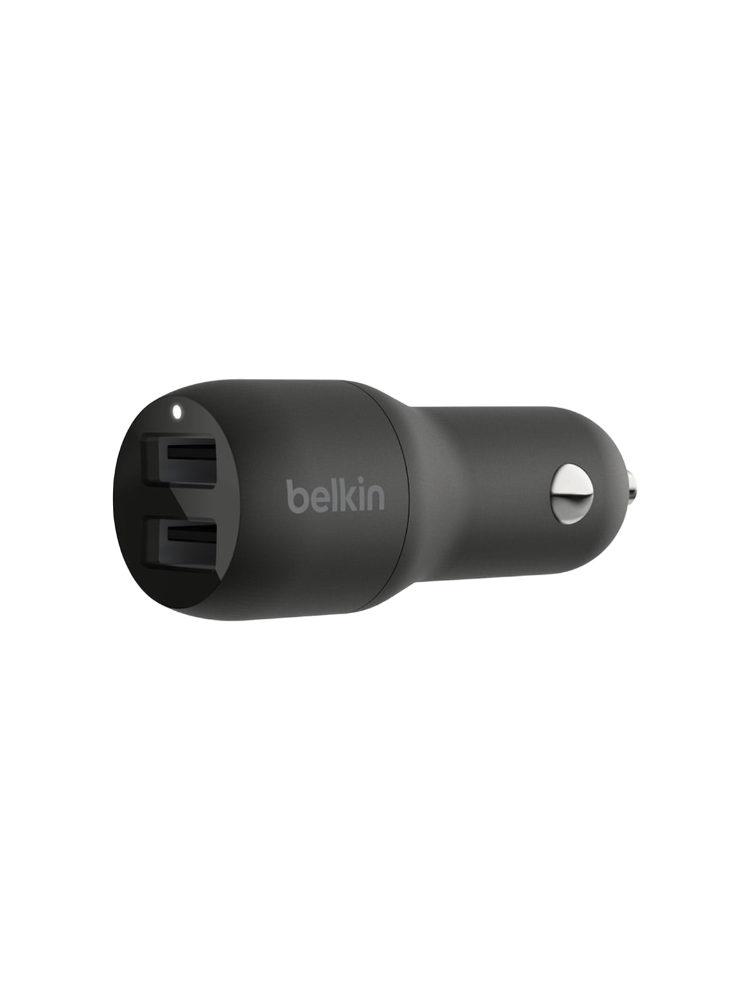 Зарядное устройство для авто Belkin 2 USB-A , 12W X2, черный (CCB001btBK)