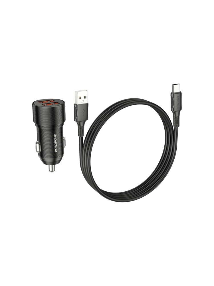 Зарядное устройство для авто Borofone  BZ19B, T.C черное