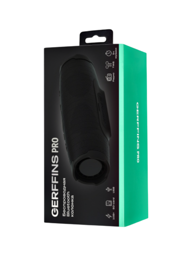 Колонка портативная GERFFINS PRO GF-BTS-005-Black, цвет черный