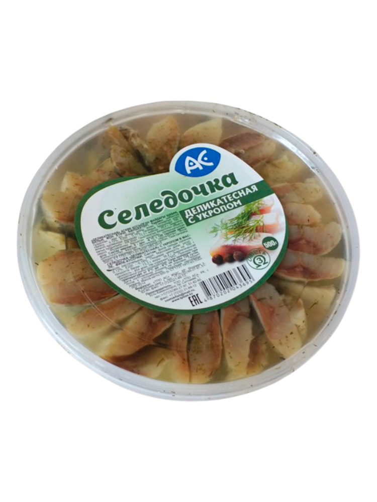 АС ПРЕСЕРВЫ 485Г CЕЛЕДОЧКА ДЕЛИКАТЕСНАЯ С УКРОПОМ
