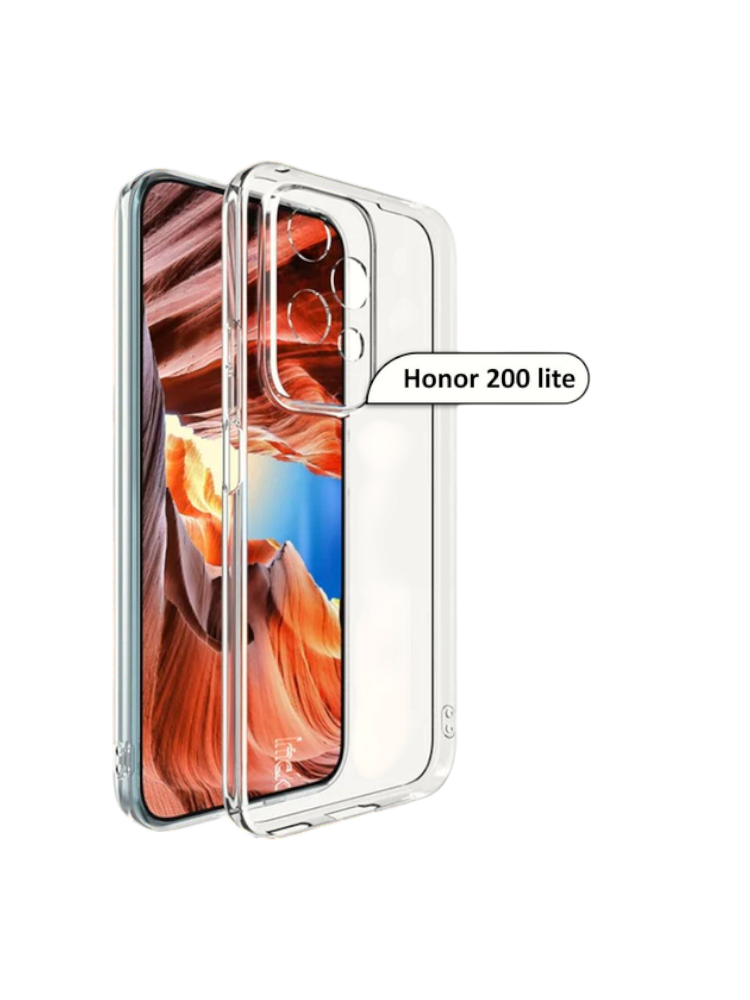 Чехол накладка Borasco силиконовый для Honor 200 Lite прозрачный