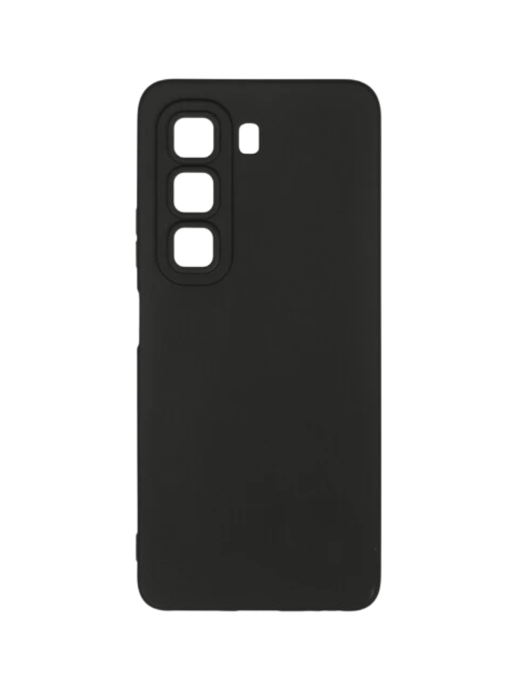 Чехол накладка Borasco Silicone Case матовый для Infinix HOT 50 4G черный