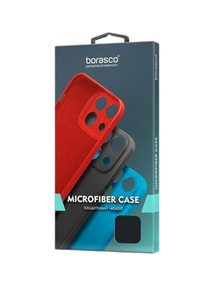 Чехол накладка Borasco Microfiber Case для Xiaomi Redmi 13 черный
