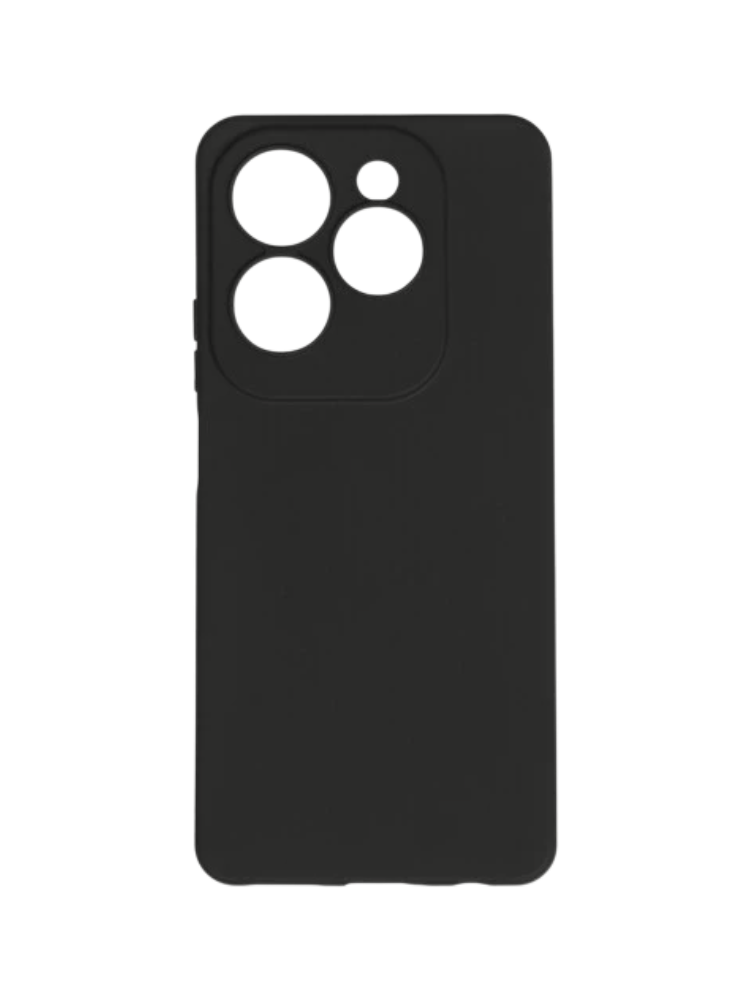 Чехол накладка Borasco  Silicone Case матовый для Infinix HOT 40 черный
