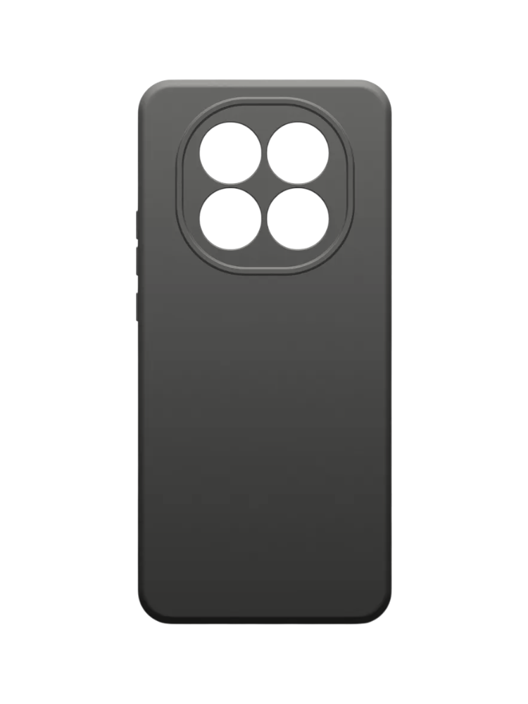 Чехол Silicone Case матовый для Xiaomi Redmi Note 14 Pro 4G черный, Borasco