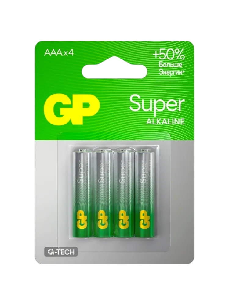 БАТАРЕЙКИ GP SUPER 4ШТ МИЗИНЧИК ААА