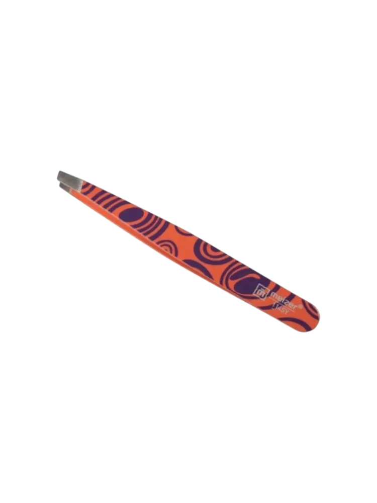 Meizer 114-SY Red/Blue Пинцет скошенный, красный с синим