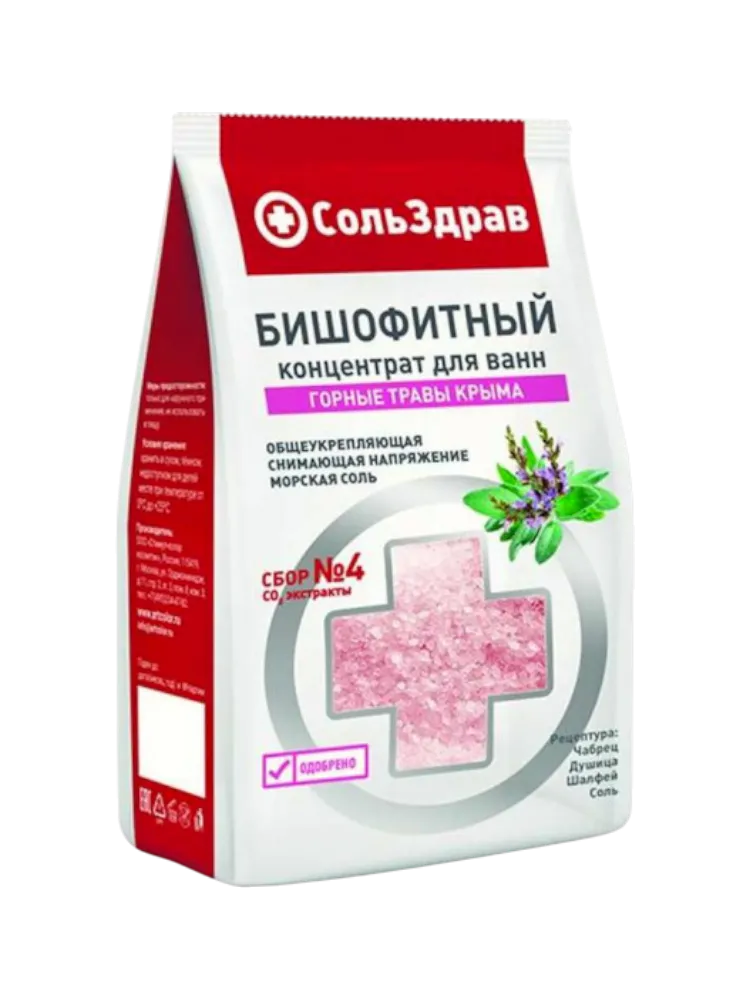 КОНЦЕНТРАТ Д/ВАНН БИШОФИТНЫЙ ГОРНЫЕ ТРАВЫ КРЫМА 800Г