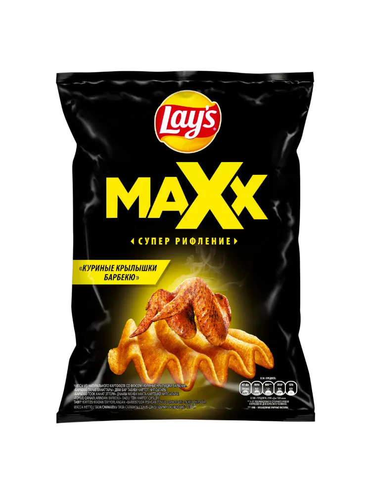 ЧИПСЫ LAYS МАХХ 100Г КРЫЛЫШКИ БАРБЕКЮ