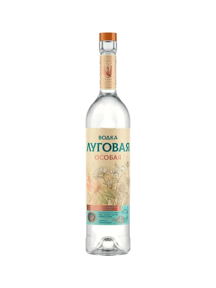ВОДКА ЛУГОВАЯ ОСОБАЯ 40% 0.5Л - фото 1