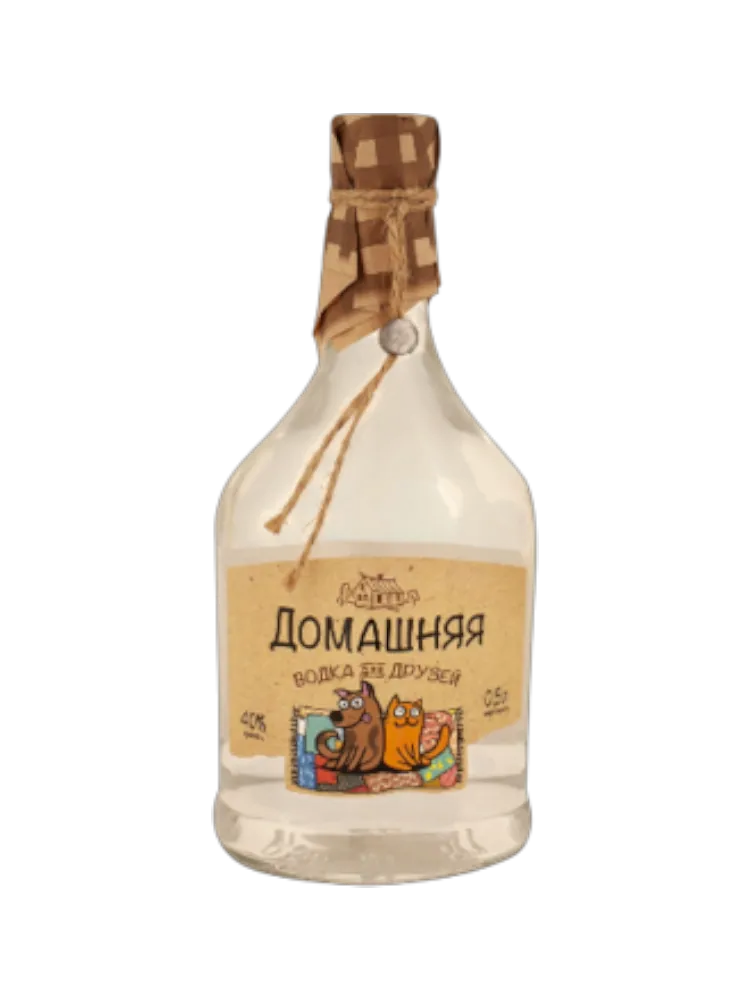 ВОДКА ДОМАШНЯЯ ДЛЯ ДРУЗЕЙ 40% 0,5Л - фото 1