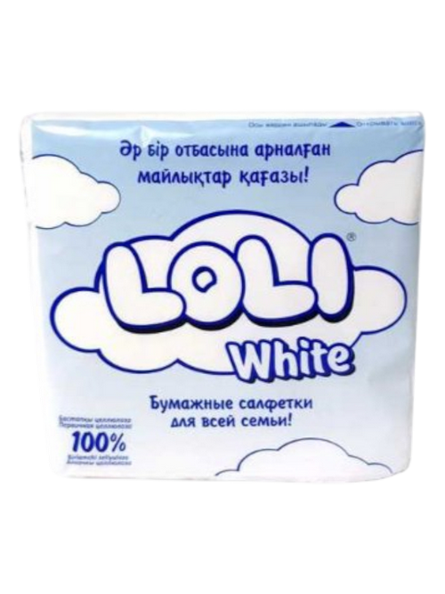 САЛФЕТКИ LOLI  WHITE 90ШТ