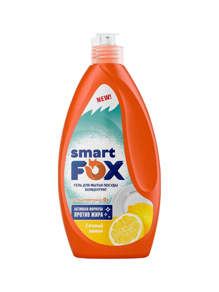 СР-ВО Д/МЫТЬЯ ПОСУДЫ SMART FOX 400МЛ СОЧНЫЙ ЛИМОН