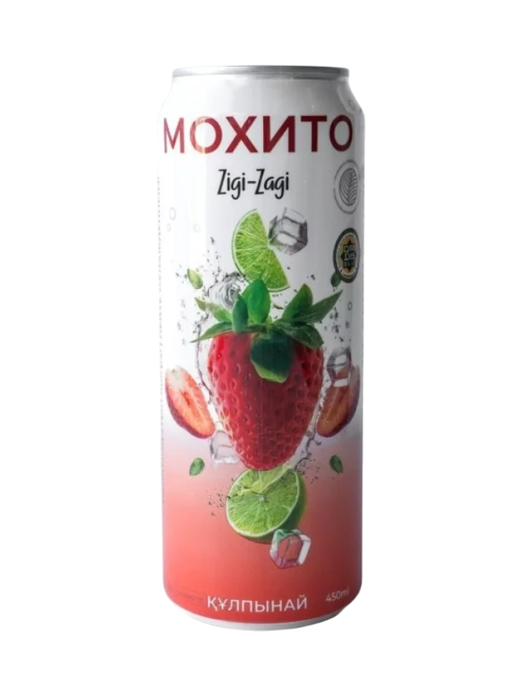 НАПИТОК ZIGI-ZAGI 0,45Л МОХИТО И КЛУБНИКА