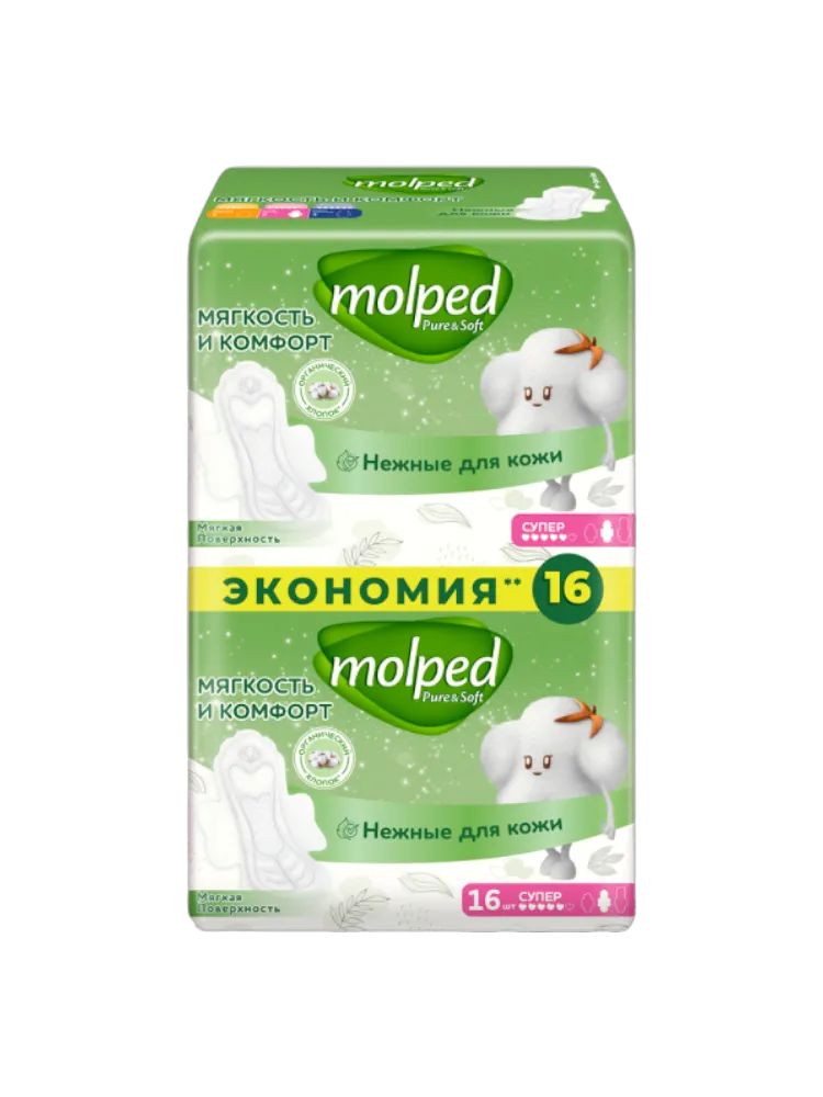 ПРОКЛАДКИ MOLPED 16ШТ DUO LONG - фото 1