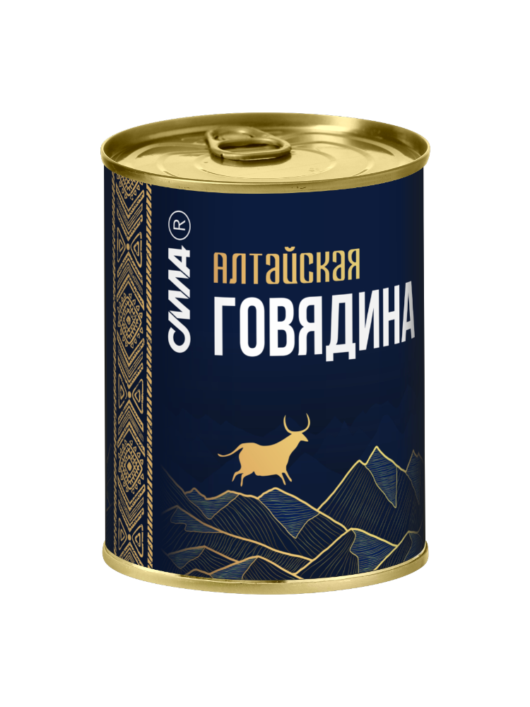 КОНСЕРВЫ СИЛА 338Г ГОВЯДИНА АЛТАЙСКАЯ В/С ГОСТ Ж/Б