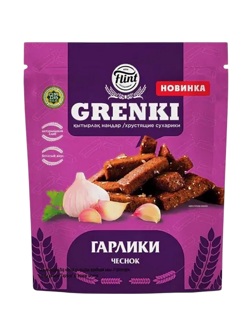 ГРЕНКИ ГАРЛИКИ FLINT 90Г СО ВКУСОМ ЧЕСНОКА