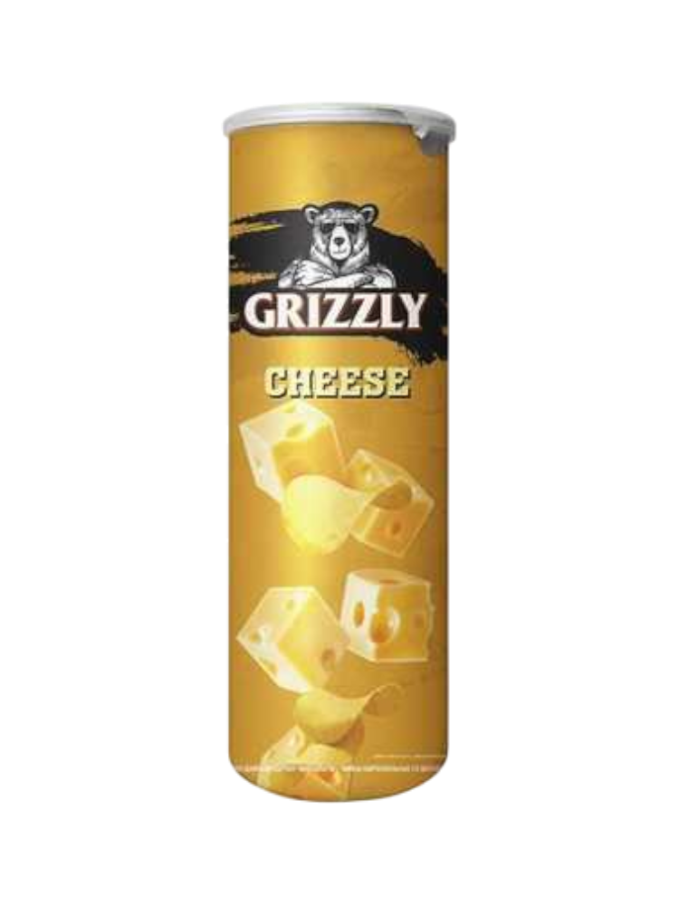 ЧИПСЫ В ТУБУСЕ GRIZZLY СЫР 70ГР В ФОРМЕ МЕДВЕЖОНКА - фото 1