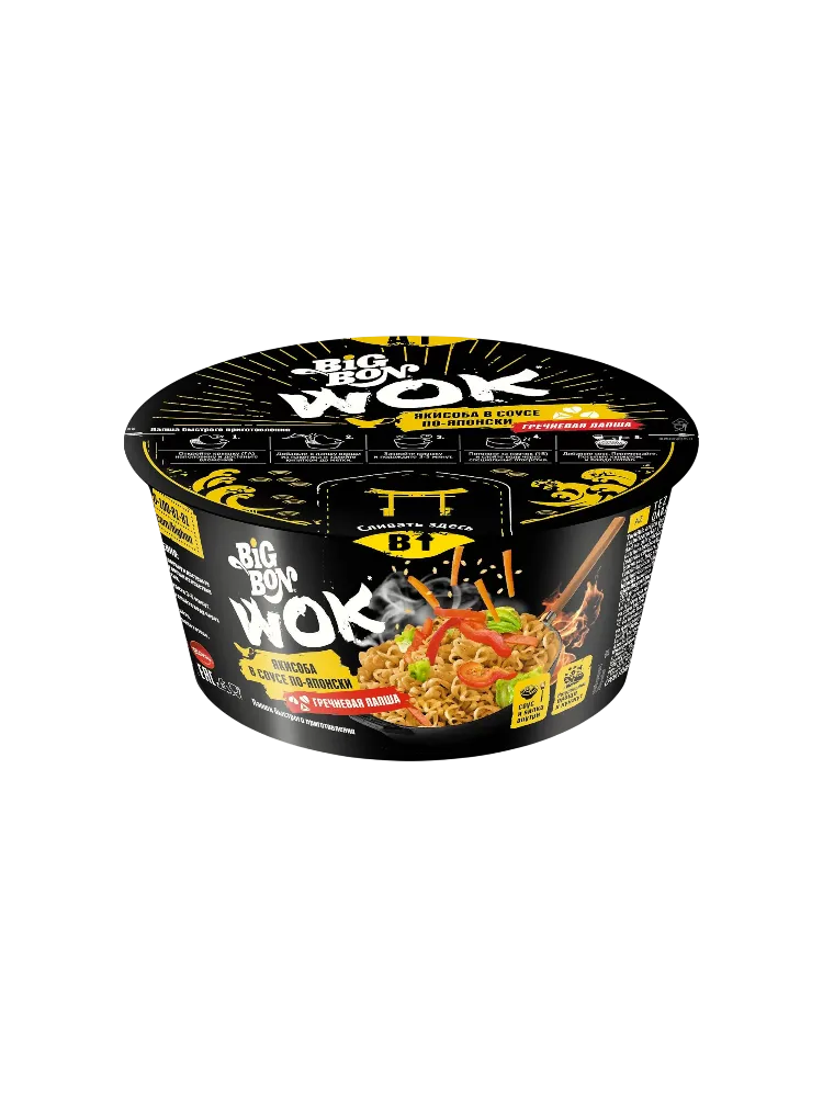 ЛАПША BIGBON WOK ЯКИСОБА В СОУСЕ ПО-ЯПОНСКИ