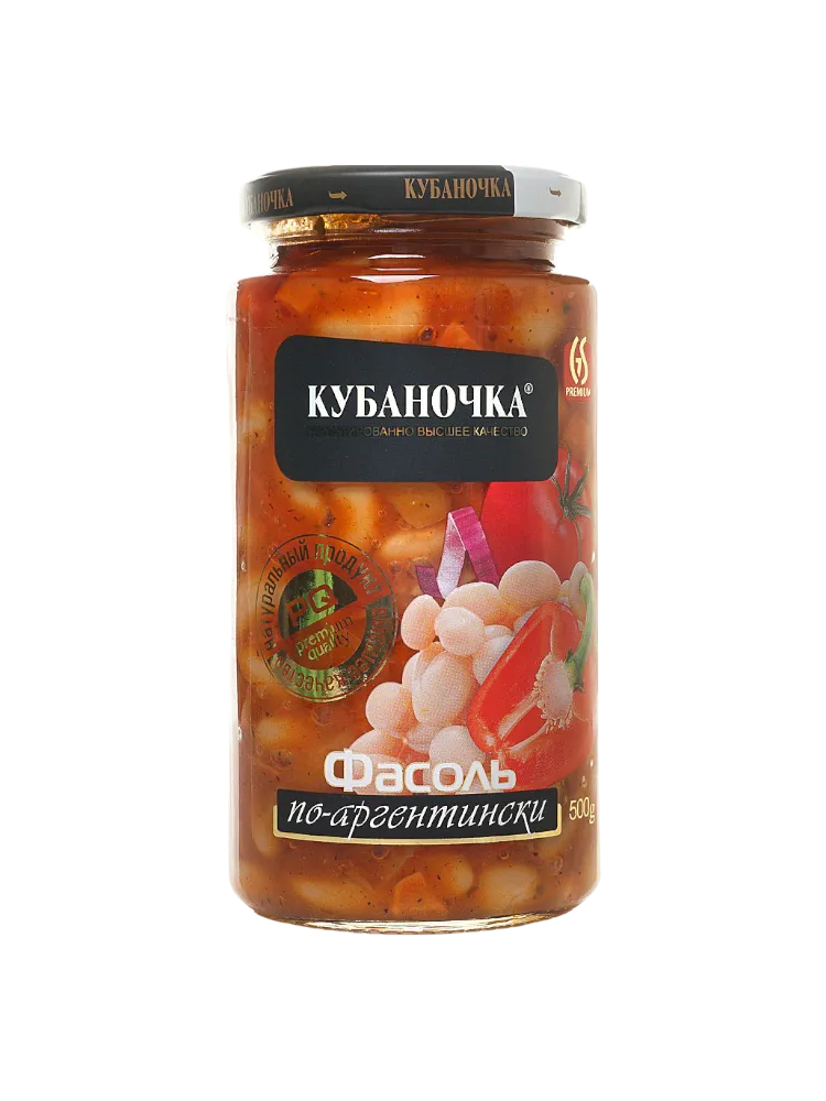 ФАСОЛЬ КУБАНОЧКА ПО АРГЕНТИНСКИ 370ГР СТ/Б