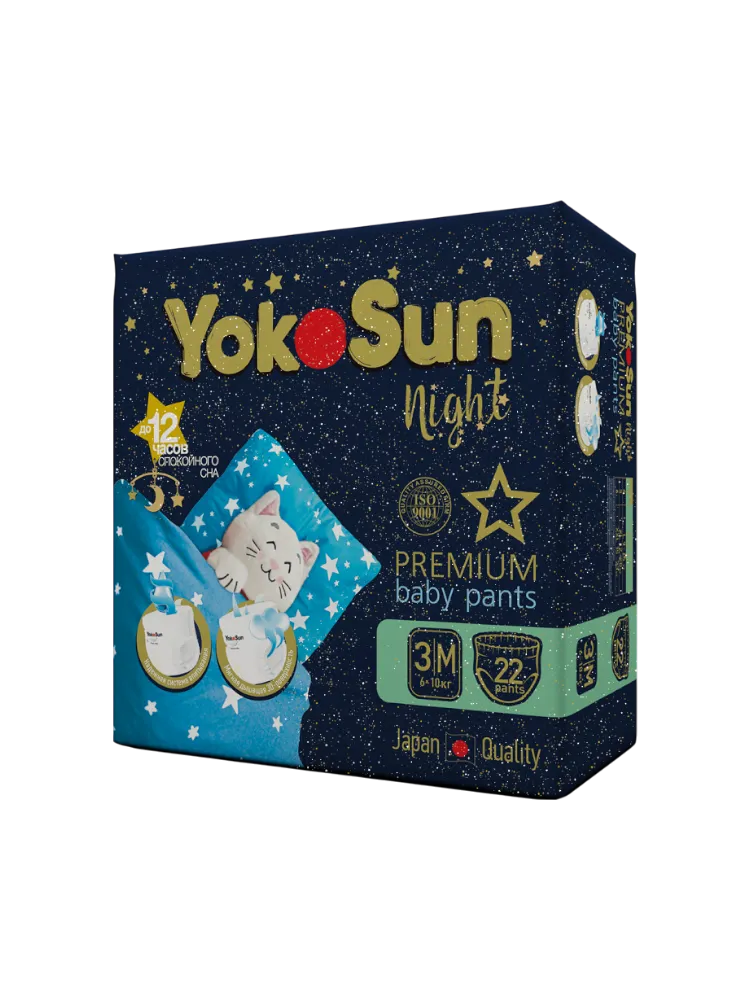 Подгузники-Трусики YokoSun  Premium M (6-10 кг) 22 шт