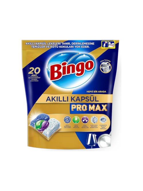 КАПСУЛЫ Д/ПОСУД МАШИН BINGO 20ШТ PRO MAX - фото 1