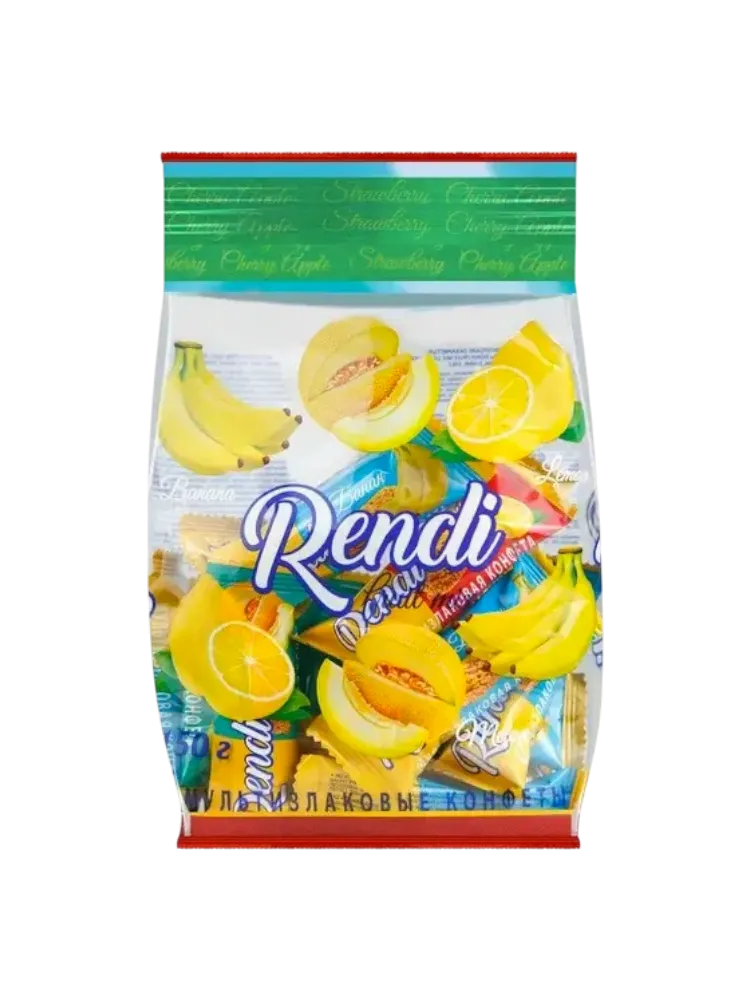 КОНФЕТЫ МУЛЬТИЗЛАК RENDI 150Г FRUIT MIX ЛИМОНА/БАНАНА/ДЫНЯ