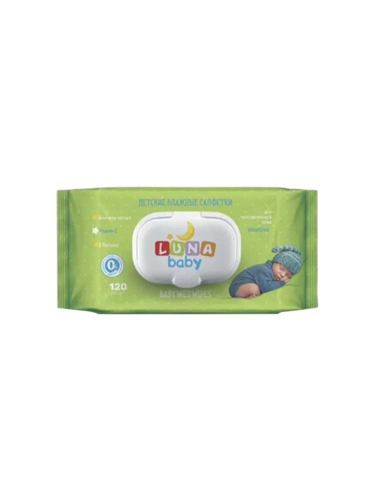 САЛФЕТКИ ВЛАЖ LUNA BABY ДЕТСКИЕ COMFORT 120ШТ JUMBO