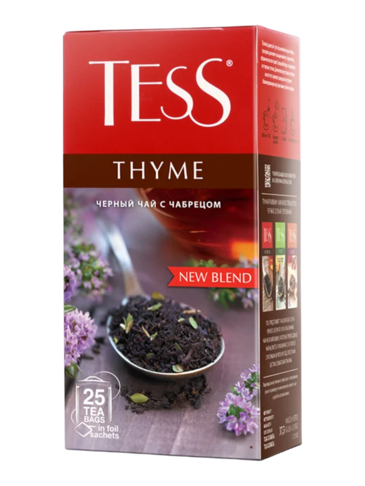 ЧАЙ TESS 1.5Г*25ШТ THYME BLACK 