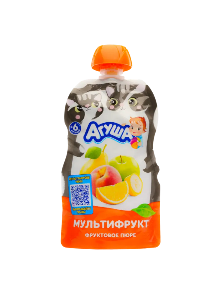 ПЮРЕ АГУША 160Г МУЛЬТИФРУКТОВОЕ